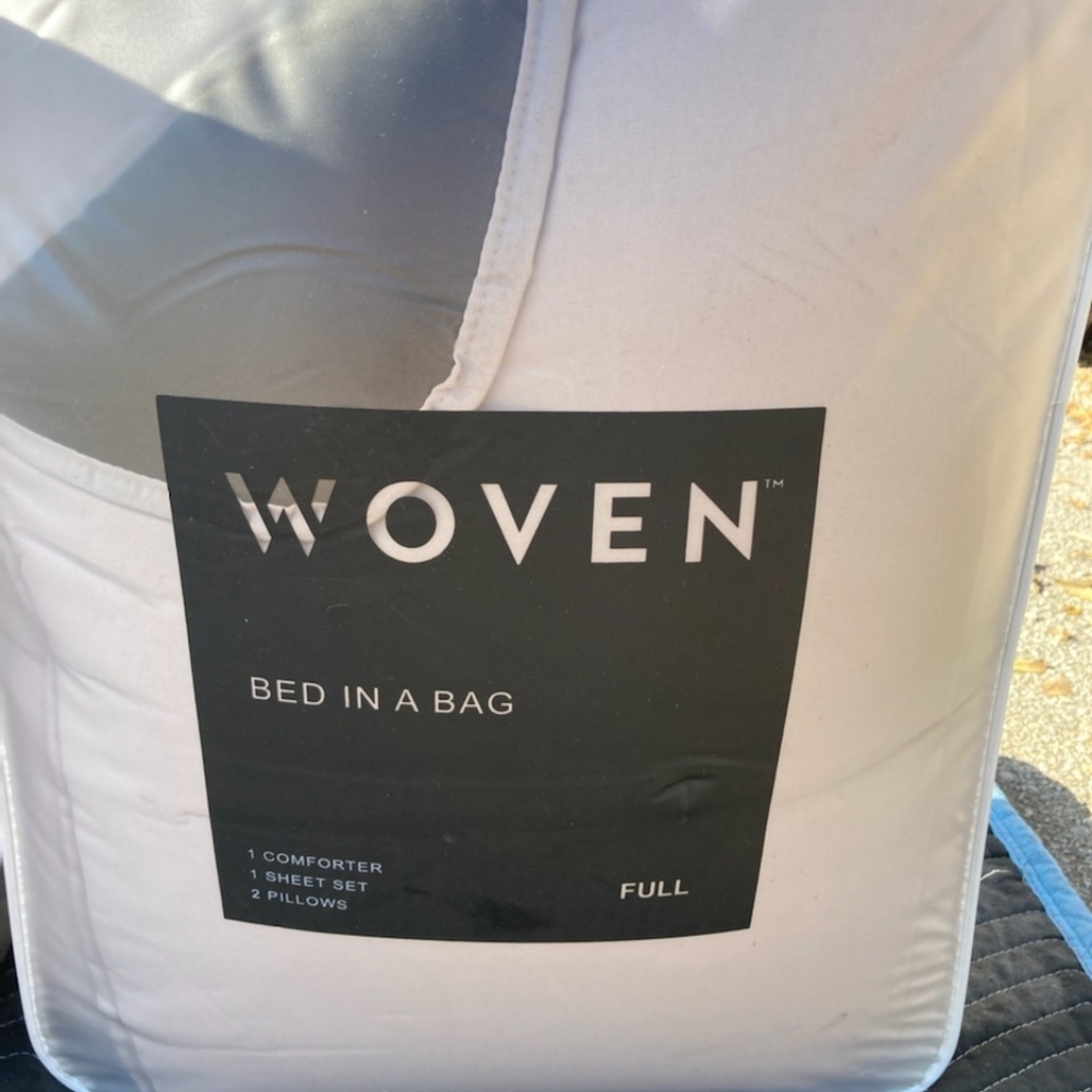 Woven Full Bed in a Bag - Tan/Brown